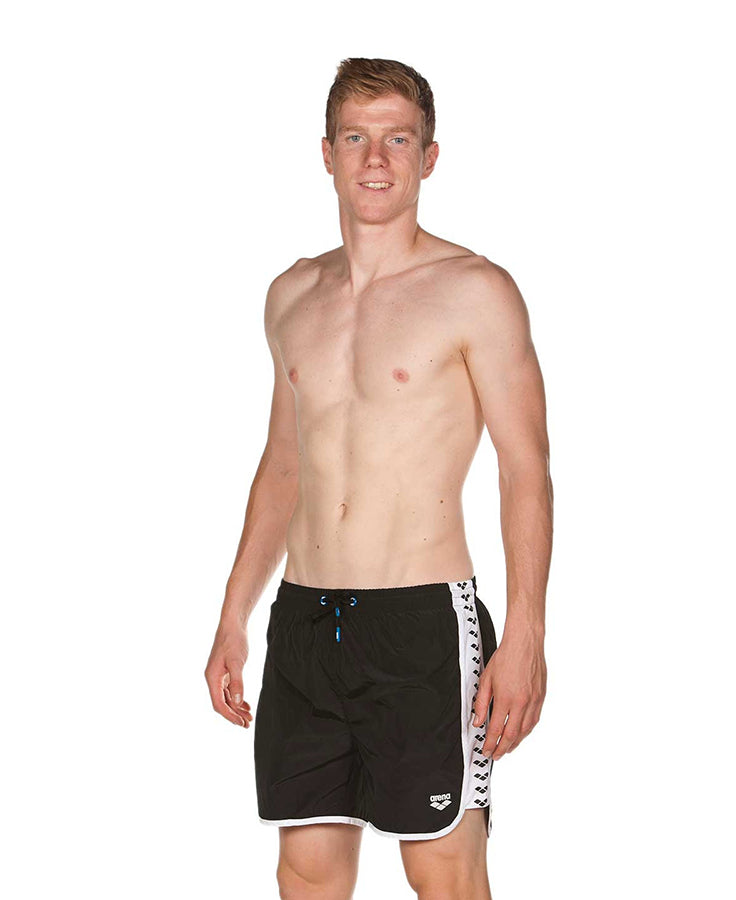 TEAM STRIPE BOXER BLACK WHITE BLACK