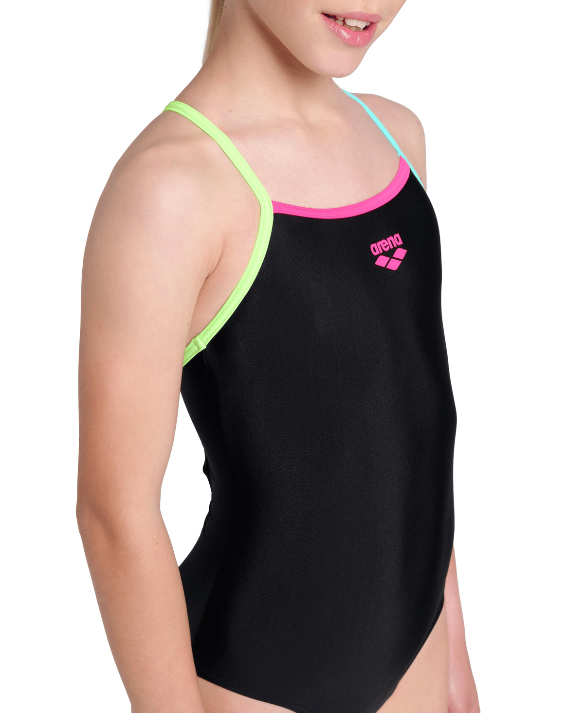 GIRLS ARENA SWIMSUIT LIGHT DROP BACK SOLID