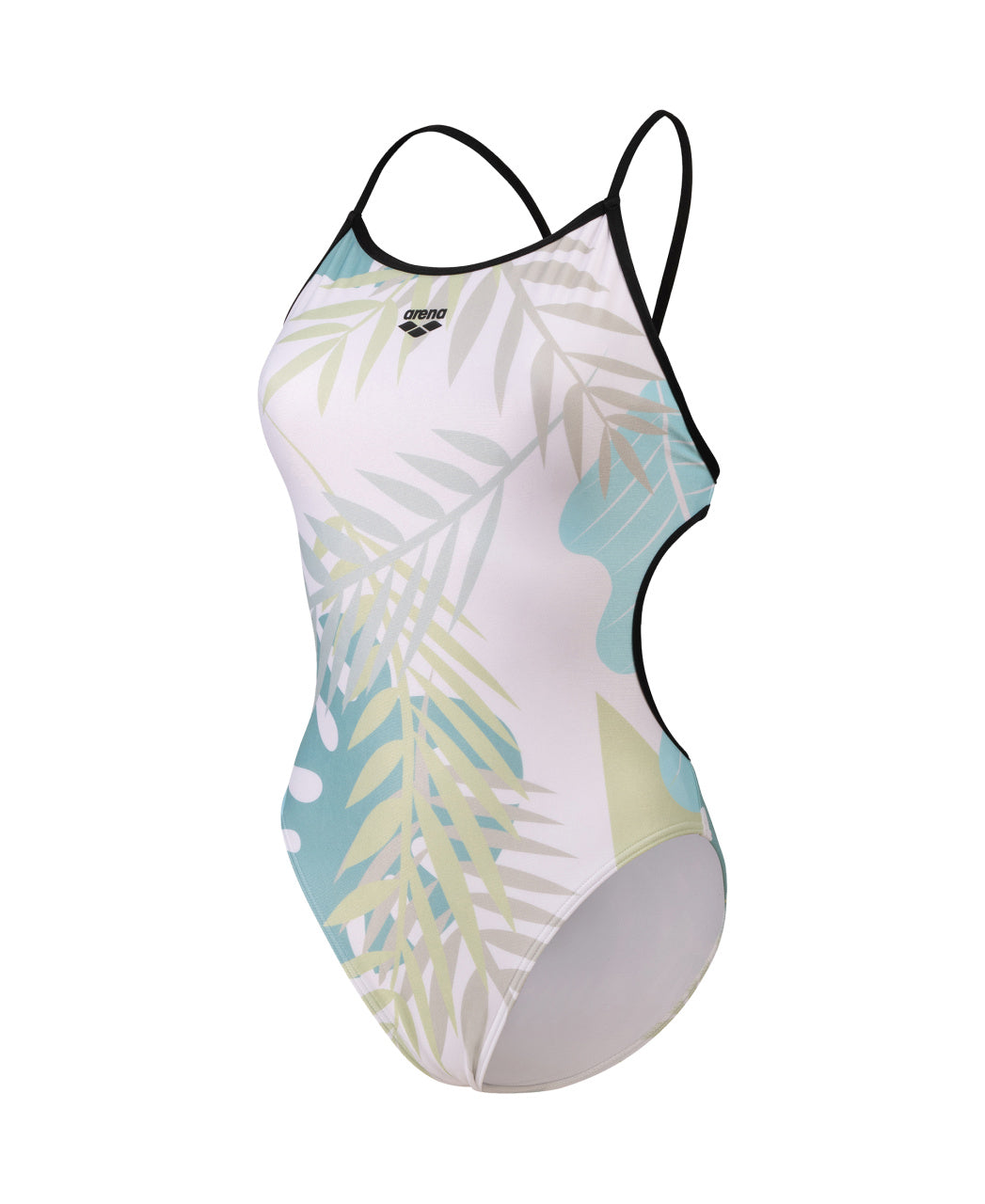 WOMENS ARENA LIGHT FLORAL SWIMSUIT LACE BACK