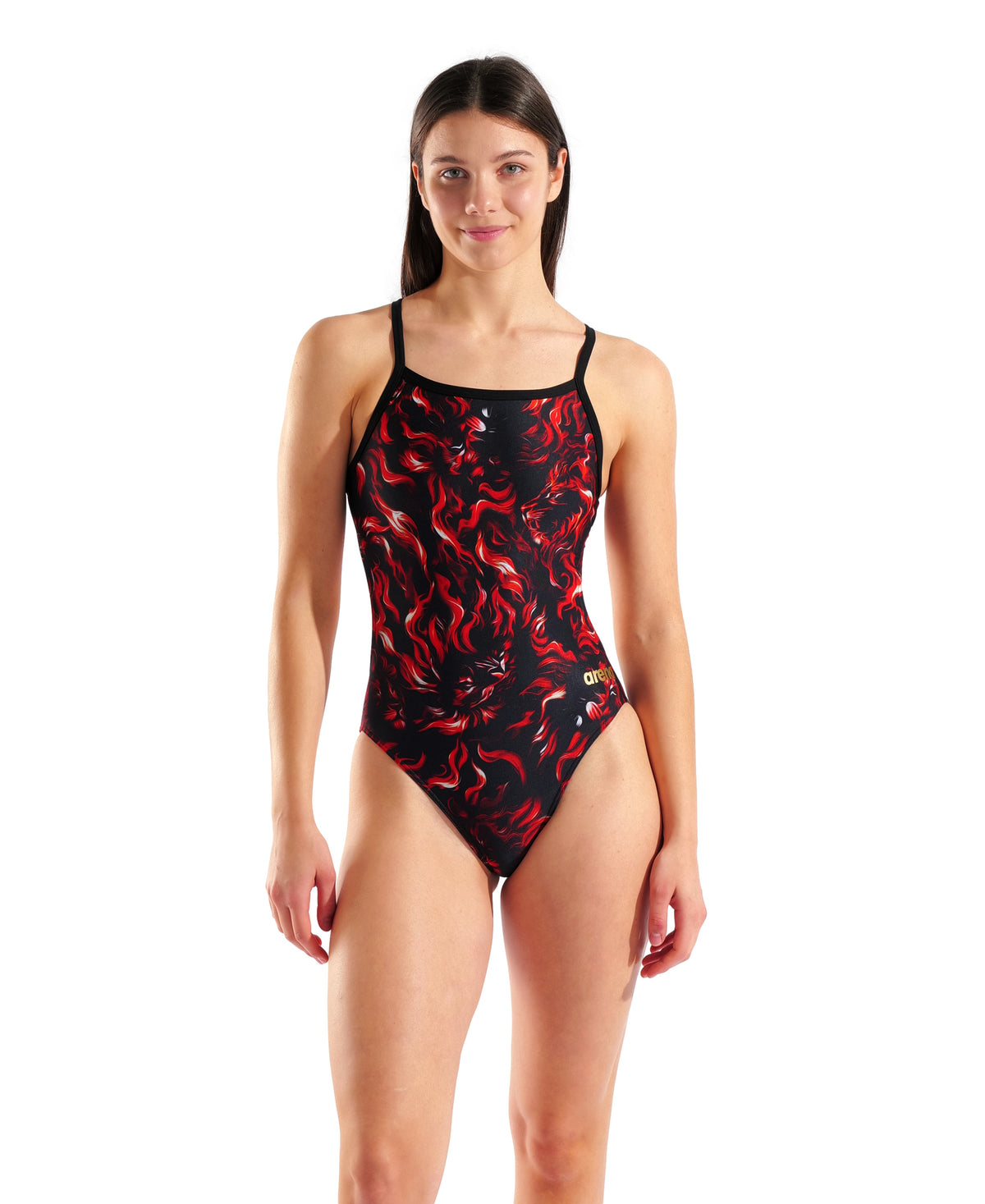 WOMENS ARENA GRAPHIC SWIMSUIT CHALLENGE BACK