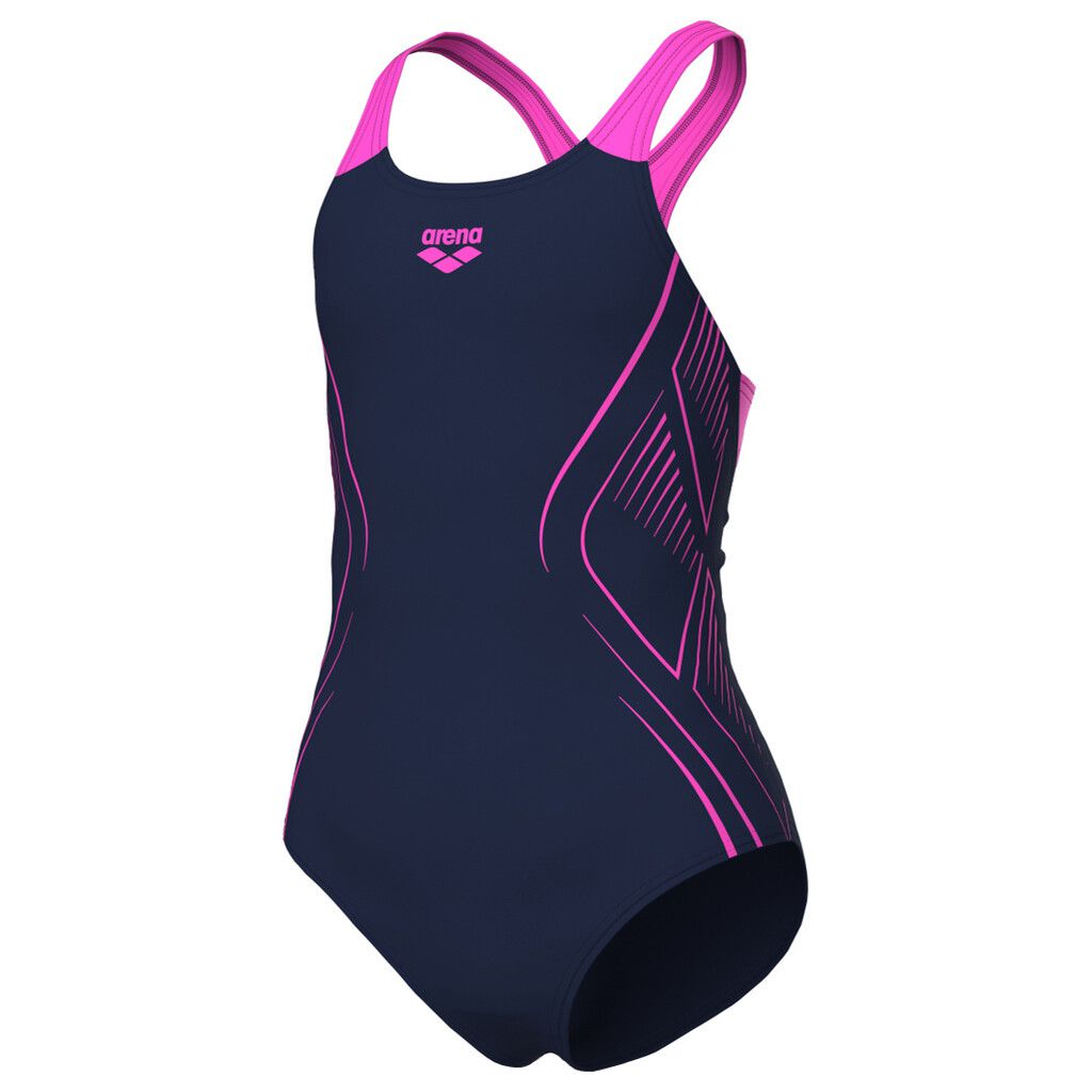 GIRLS ARENA REFLETING SWIMSUIT SWIM PRO BACK